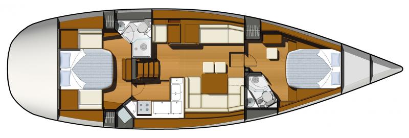 Sun Odyssey 50 DS │ Sun Odyssey DS of 15m │ Boat Veleros Jeanneau barco plans 433