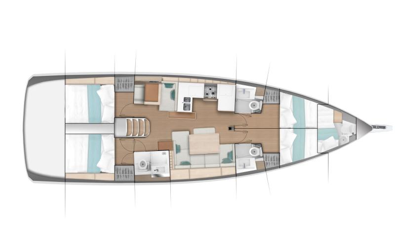 Sun Odyssey 490 │ Sun Odyssey de 14m │ Bateaux Voiliers Jeanneau  26946