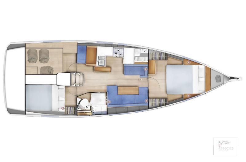 Sun Odyssey 410 │ Sun Odyssey of 12m │ Boat Veleros Jeanneau Sun Odyssey 410 - plan 19353