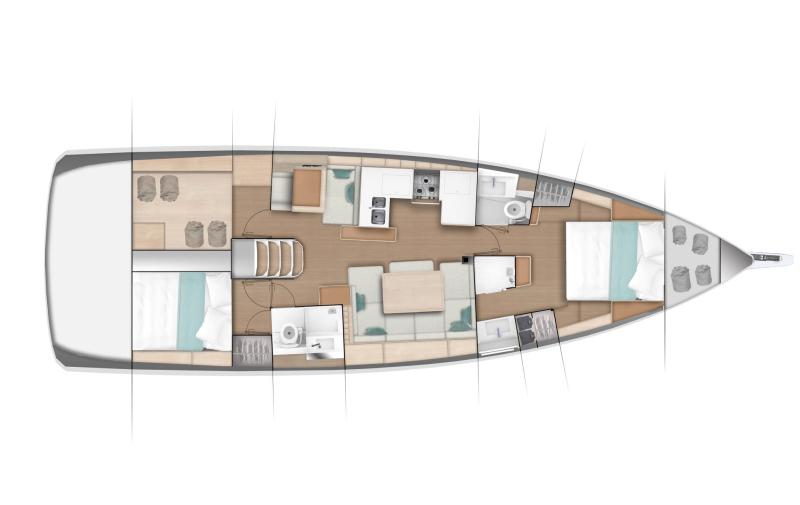 Sun Odyssey 490 │ Sun Odyssey de 14m │ Bateaux Voiliers Jeanneau  19773