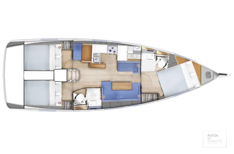 Sun Odyssey 410 │ Sun Odyssey of 12m │ Boat Veleros Jeanneau Sun Odyssey 410 - plan 19355