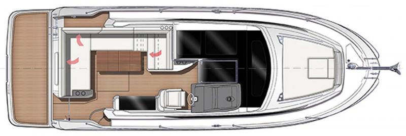 Leader 33 OB │ Leader of 11m │ Boat Moteurs Jeanneau Large cockpit salon 10281