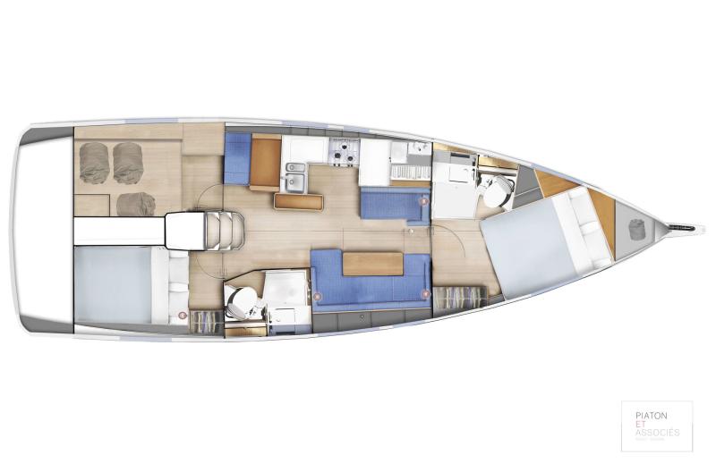 Sun Odyssey 410 │ Sun Odyssey of 12m │ Boat Veleros Jeanneau Sun Odyssey 410 - plan 19352