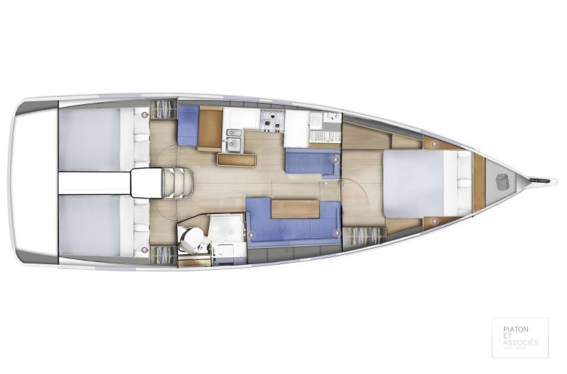 Sun Odyssey 410 │ Sun Odyssey of 12m │ Boat Sailboat Jeanneau Sun Odyssey 410 - plan 19357